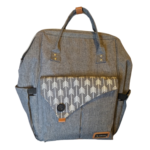 leke baby Bags Leke Baby Backpack Diaper Bag In Gray Grey Poshmark